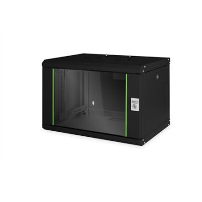 10. Digitus Szafa sieciowa wisząca Unique 19" 7U rack 600x450, drzwi szyba, czarny, niedzielona, złożona, 100kg