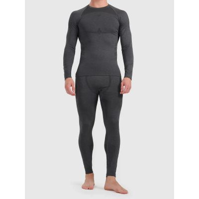 5. Bezszwowa bielizna narciarska termoaktywna z wykończeniem szybkoschnącym - longsleeve męski 4F 4FWAW26USEAM311-21M