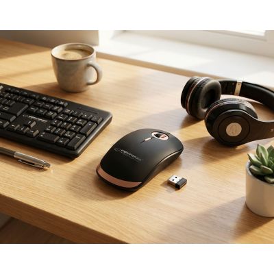 8. Mysz Esperanza ACRUX EM127 (optyczna; 1600 DPI; kolor czarny)