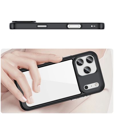 4. Etui Outer Space na iPhone 17 Pro - czarne przezroczyste