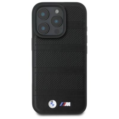 3. Etui BMW M Perforated And Stitched Line MagSafe na iPhone 16 Pro Max - czarne