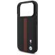 6. Etui BMW M Perforated Stripe Logo MagSafe na iPhone 17 Pro - czerwone