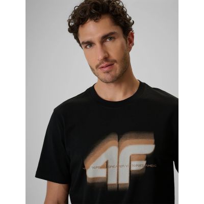 3. T-shirt regular z nadrukiem męski 4F 4FRSS26TTSHM4228-20S