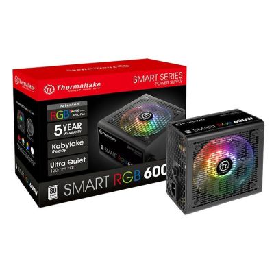 6. Zasilacz Thermaltake Smart 600W RGB PS-SPR-0600NHSAWE-1 (600 W; Aktywne; 120 mm)