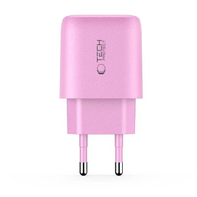 3. Ładowarka sieciowa Tech-Protect NCA20 PD 20W QC3.0 USB-A / USB-C - różowa