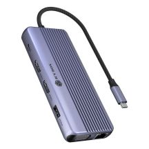 ICY BOX IB-DK4062-CPD Przewodowa USB 3.2 Gen 1 (3.1 Gen 1) Type-C Antracyt