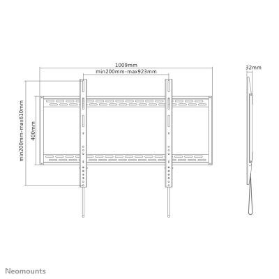 7. Uchwyt ścienny do monitora NEWSTAR LFD-W1000 (ścienne; 60" - 100"; max. 125 kg)