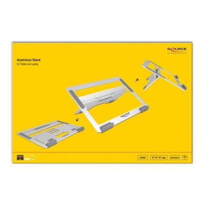 5. DeLOCK Stojak z uchwytem na tablet i laptopa, doskonały w podróży
