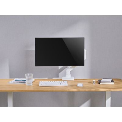 9. Wspornik biurka Equip 17"-49"/1TFT 180° Sprężyna gazowa 20Kg biały detaliczny