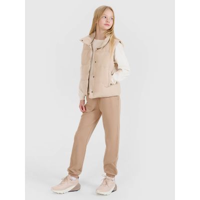 3. Longsleeve oversize gładki dziewczęcy 4F 4FJWSS25TLONF377-12S