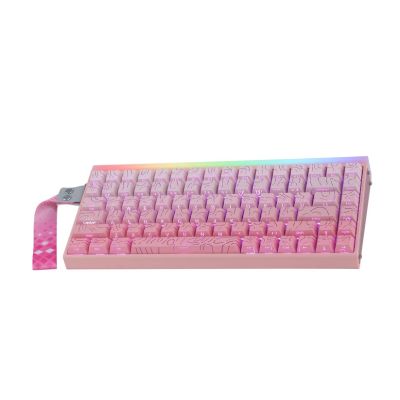 11. Klawiatura gasket HERO84 HE PINK+Gradient+Contour Dragon King switch RGB AULA