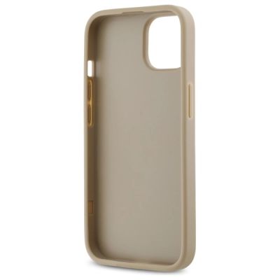 7. Etui DKNY Quilted Stack Logo na iPhone 14 - beżowe