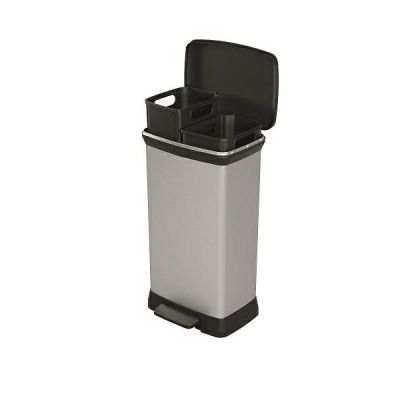 2. CURVER KOSZ NA ŚMIECI Z PEDAŁEM 23L+23L/IML METALIZOWANY