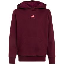 Bluza dla dzieci adidas Essentials Hoodie bordowa KT3380