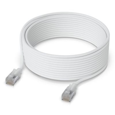 3. Ubiquiti UACC-Cable-Patch-EL-C6A-12M-W kabel sieciowy Półprzezroczysty, Biały Cat6a Okrągły