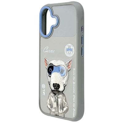 5. Etui Nimmy Cool&Cute 2.0 nag na iPhone 17 - szare