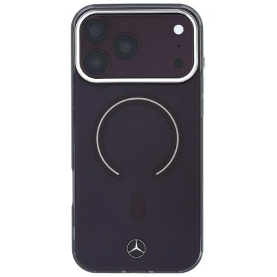 3. Etui Mercedes Double Layer Iconic Logo MagSafe na iPhone 18 Pro Max / 17 Pro Max - burgundowe