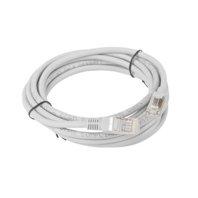 4. Patchcord Lanberg PCF5-10CC-0300-S (RJ45 - RJ45 ; 3m; kolor szary)