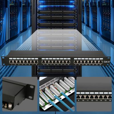 16. Patch panel Extralink  EX.9830 (1U; kat. 5e; 24xRJ-45)