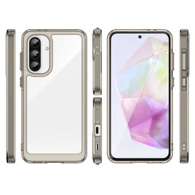 2. Etui Outer Space Case do Samsung Galaxy A26 pokrowiec z elastyczną ramką  - półprzezroczyste, czarne