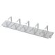 2. Organizator kablowy 19" 2U, 5x uchwyty stalowe, 85x60 mm, szary