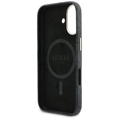 7. Etui Guess 4G Script MagSafe na iPhone 17 - czarne