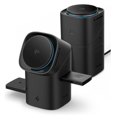 2. Ładowarka indukcyjna Spigen Essential EF223MS 3w1 QI2 - czarna