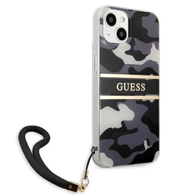 4. Etui Guess Camo Strap Collection na iPhone 13 mini - czarne