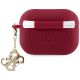 3. Etui Guess Liquid Silicone Glitter Triangle Charm na AirPods Pro 2 - purpurowe