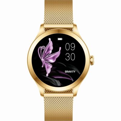 5. Smartwatch Gravity Biało Złoty 2 Paski GT25-2 PRO