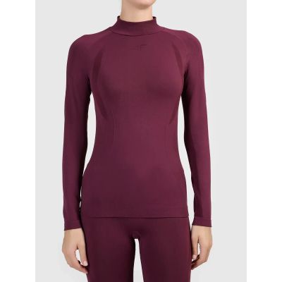 9. Bezszwowa bielizna narciarska, termoaktywna, z wykończeniem szybkoschnącym - longsleeve damskie 4F 4FWAW26USEAF324-60S