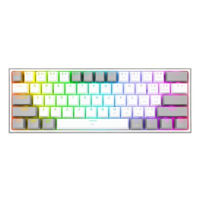 2. REDRAGON K617-RGB Fizz RGB White/Grey klawiatura USB Szary, Biały