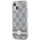 2. Etui DKNY IML Checkered Mono Pattern & Printed Stripes MagSafe na iPhone 15 Plus / 14 Plus - beżowe