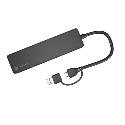 3. NATEC HUB USB-C 3.0 MAYFLY 4-PORTY + ADAPTER USB-A NHU-2023