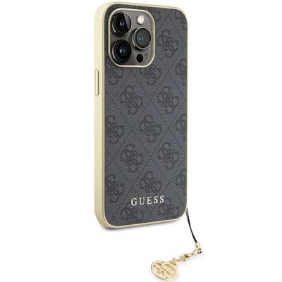 4. Etui Guess 4G Charms Collection do iPhone 15 Pro Max - szare