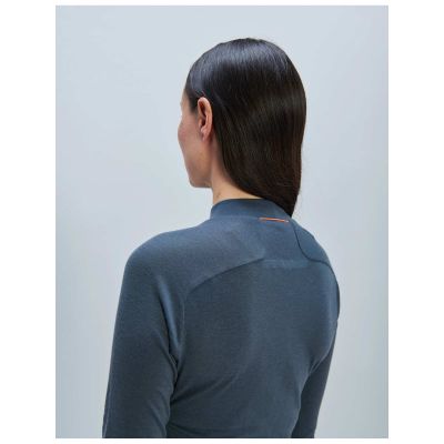 4. Koszulka rowerowa POC W's Layer Merino Mock Neck Jersey szara