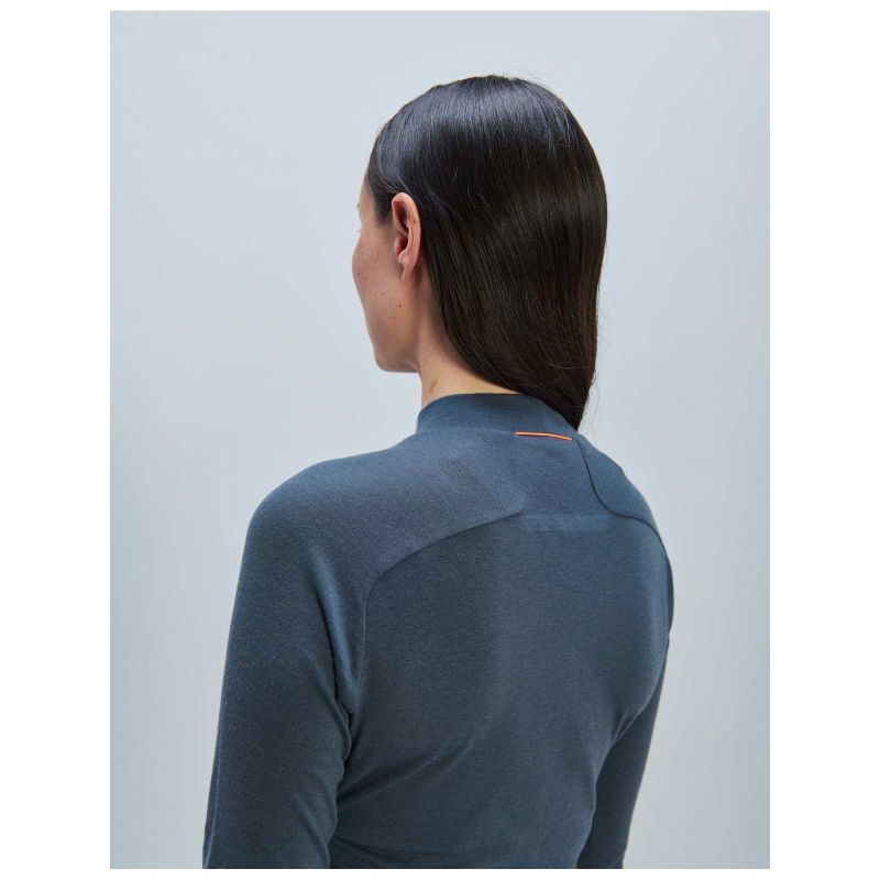 4. Koszulka rowerowa POC W's Layer Merino Mock Neck Jersey szara