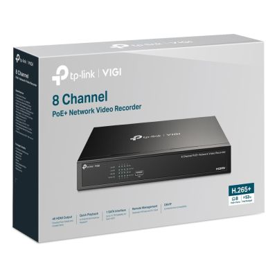 4. Rejestrator sieciowy TP-LINK VIGI NVR1008H-8P, 8 kanałów PoE+