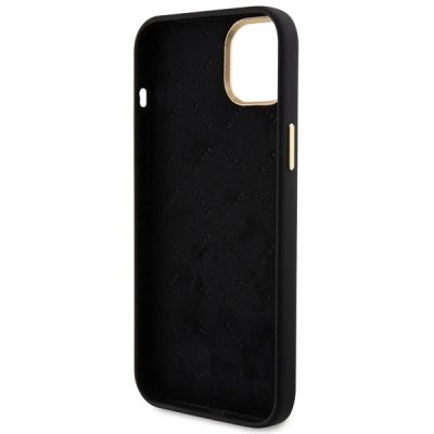7. Etui Guess Silicone Logo Strass 4G na iPhone 15 Plus / 14 Plus 6.7" - czarne