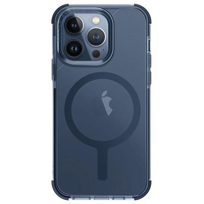 Etui UNIQ Combat Magclick Charging do iPhone 15 Pro - niebieskie