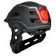 5. Kask rowerowy fullface dziecięcy Wozinsky z tylną lampką USB 52-56 cm - szary