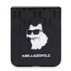 5. Etui Karl Lagerfeld Saffiano Monogram Choupette Pin na Samsung Galaxy Z Flip 5 - czarne