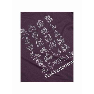 7. Koszulka Peak Performance W Explore Graphic Tee fioletowy