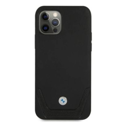 3. Etui BMW Leather Perforate na iPhone 12 / iPhone 12 Pro - czarne