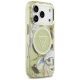 4. Etui Guess IML Glitter Flowers Triangle MagSafe na iPhone 18 Pro Max / 17 Pro Max - zielone