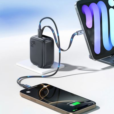 8. Ładowarka sieciowa Baseus EnerCore CJ11 45W z portem USB-C i ze zwijanym kablem USB-C - czarna