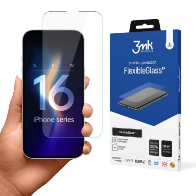 Szkło hartowane 3mk FlexibleGlass na iPhone 16 Plus