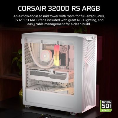 6. Obudowa Corsair 3200D RS ARGB Mid-Tower White