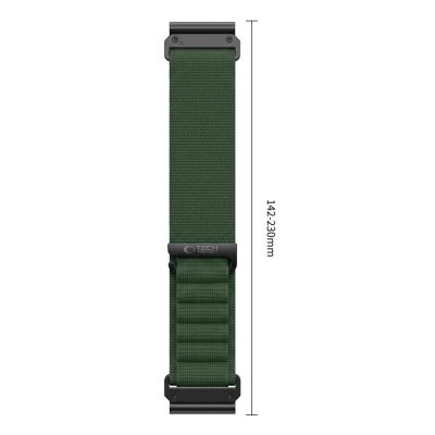 3. Pasek Tech-Protect Nylon Pro na Garmin Fenix 5X / 5X Plus / 6X / 6X Pro / 7X / 8 / 8 Pro / 9 / 9 Pro (47 mm) - zielony