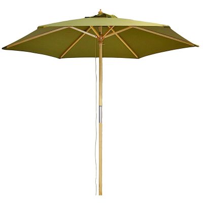 16. PARASOL OGRODOWY DREWNIANY 250CM SKŁADANY ZIELONY